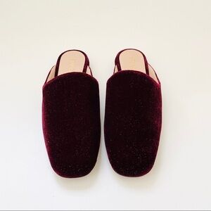 Stuart Weitzman velour mules NEW